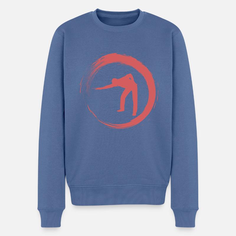 Billiard Snooker - Männer Premium Bio Pullover - Taubenblau