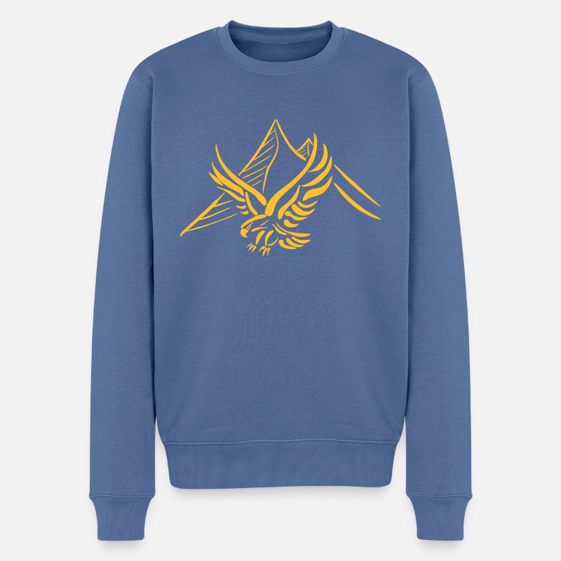 Golden Eagle Mountain - Pull Premium bio Homme - bleu pigeon
