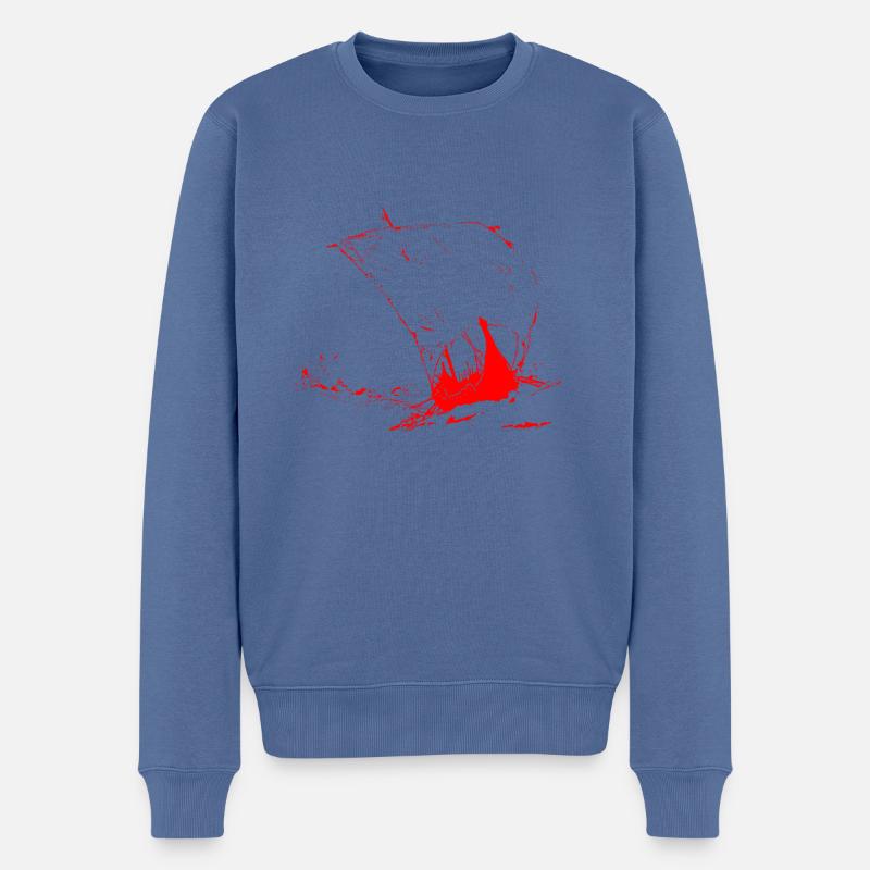 Viking Sailing - Männer Premium Bio Pullover - Taubenblau