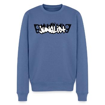 Junglist Party Schwarz Einseitig - Männer Premium Bio Pullover - Taubenblau - Vorne - Nico (187cm)