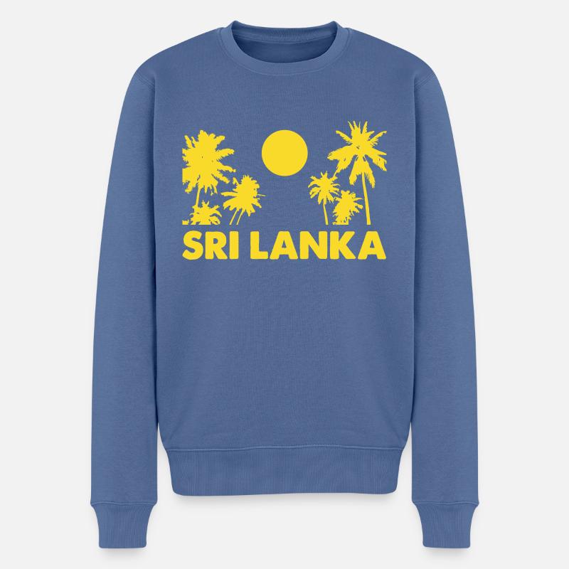 sri lanka - Männer Premium Bio Pullover - Taubenblau