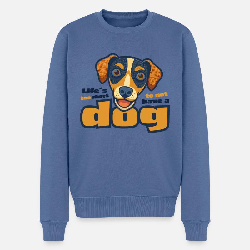 Have a dog - Männer Premium Bio Pullover - Taubenblau