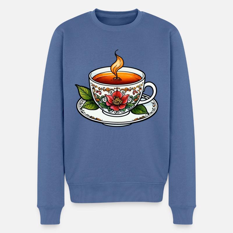Tasse à thé Neo Traditionnel - Pull Premium bio Homme - bleu pigeon