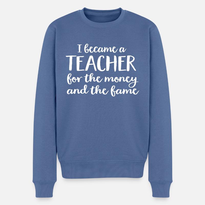 Lehrer - Männer Premium Bio Pullover - Taubenblau
