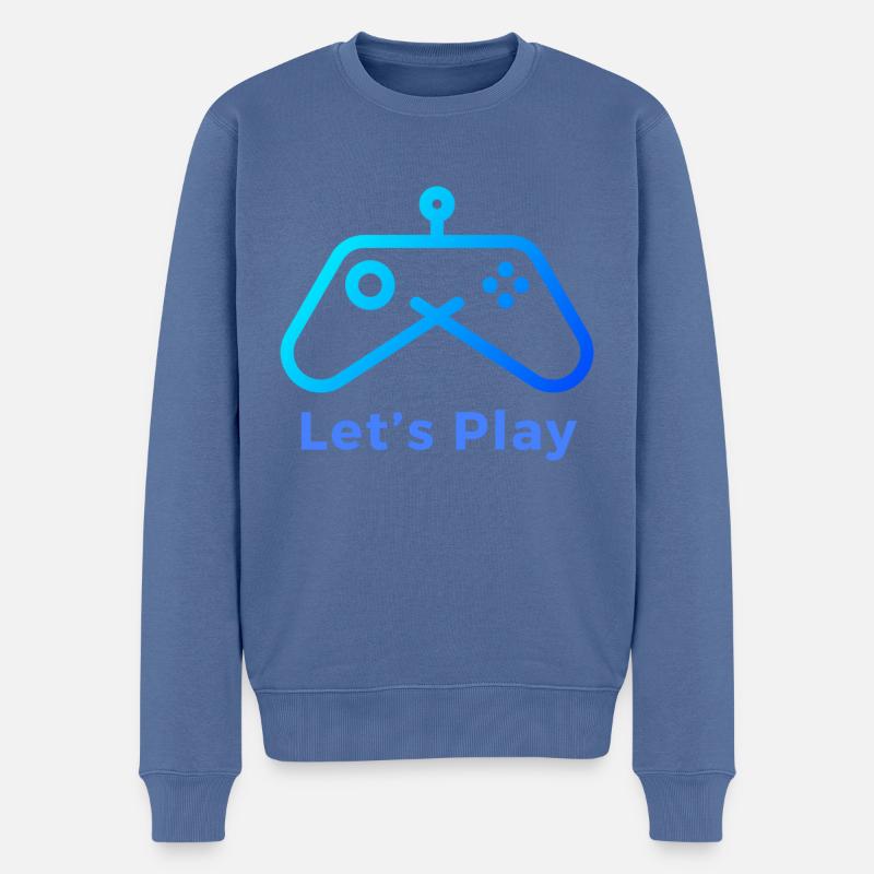 Let's Play Logo - Männer Premium Bio Pullover - Taubenblau