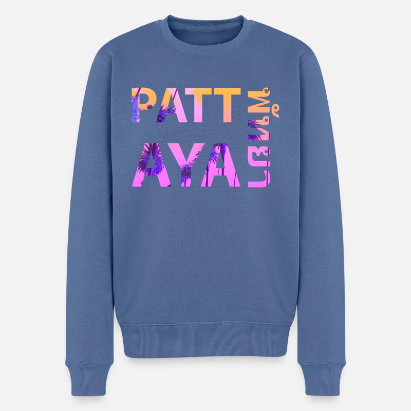 Pattaya - Männer Premium Bio Pullover - Taubenblau