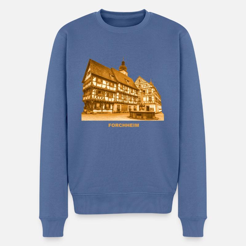 Forchheim Franken Bayern Magistratsbau Kirche - Männer Premium Bio Pullover - Taubenblau
