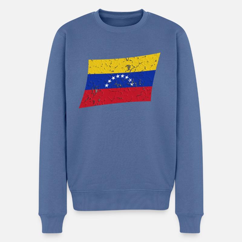 Venezuela - Männer Premium Bio Pullover - Taubenblau