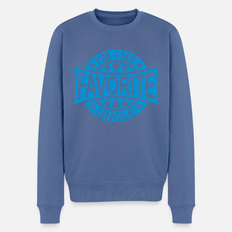 im the favorite uncle - Männer Premium Bio Pullover - Taubenblau