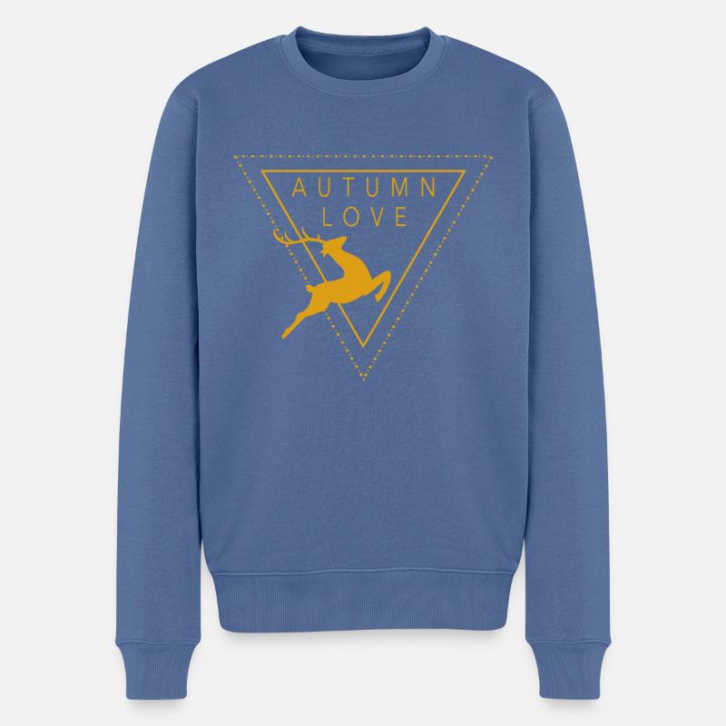 L’AMOUR D’AUTOMNE - Pull Premium bio Homme - bleu pigeon
