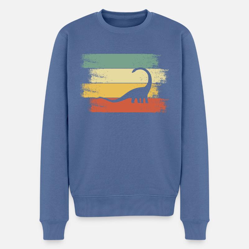 Dino - Pull Premium bio Homme - bleu pigeon