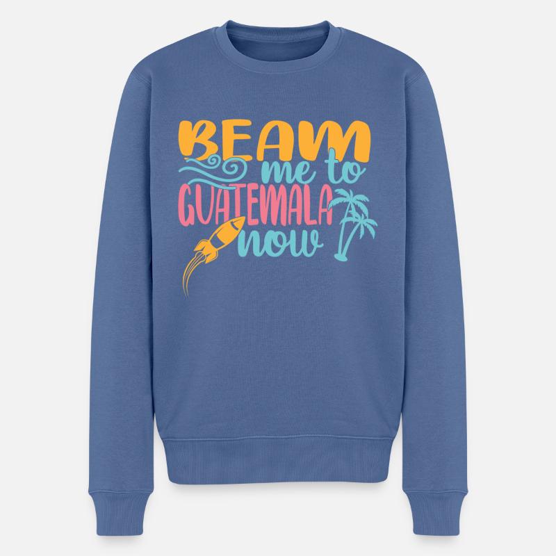 Guatemala - Männer Premium Bio Pullover - Taubenblau