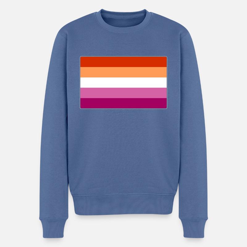 Lesben Stolz Flagge - Männer Premium Bio Pullover - Taubenblau