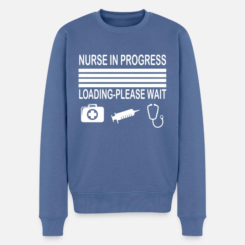 Nurse - Pull Premium bio Homme - bleu pigeon
