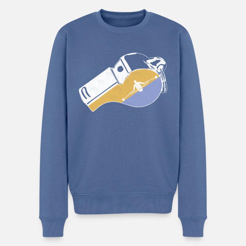 Rudern - Männer Premium Bio Pullover - Taubenblau