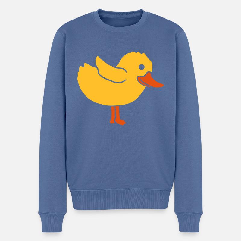 Canard Mignon Poulet Poussin - Pull Premium bio Homme - bleu pigeon