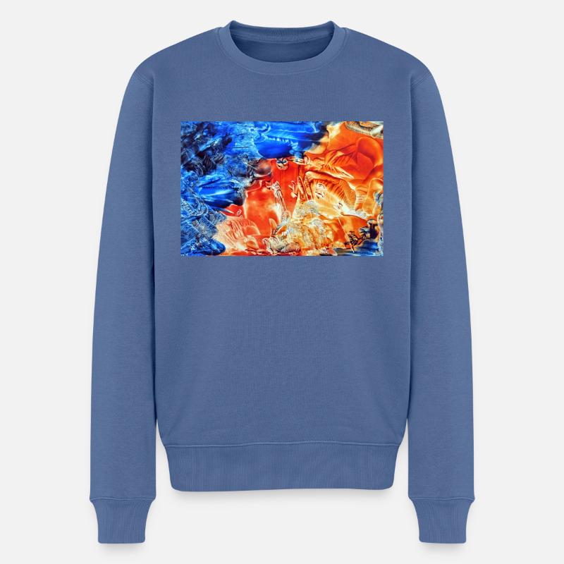 49Sentitoks - Männer Premium Bio Pullover - Taubenblau