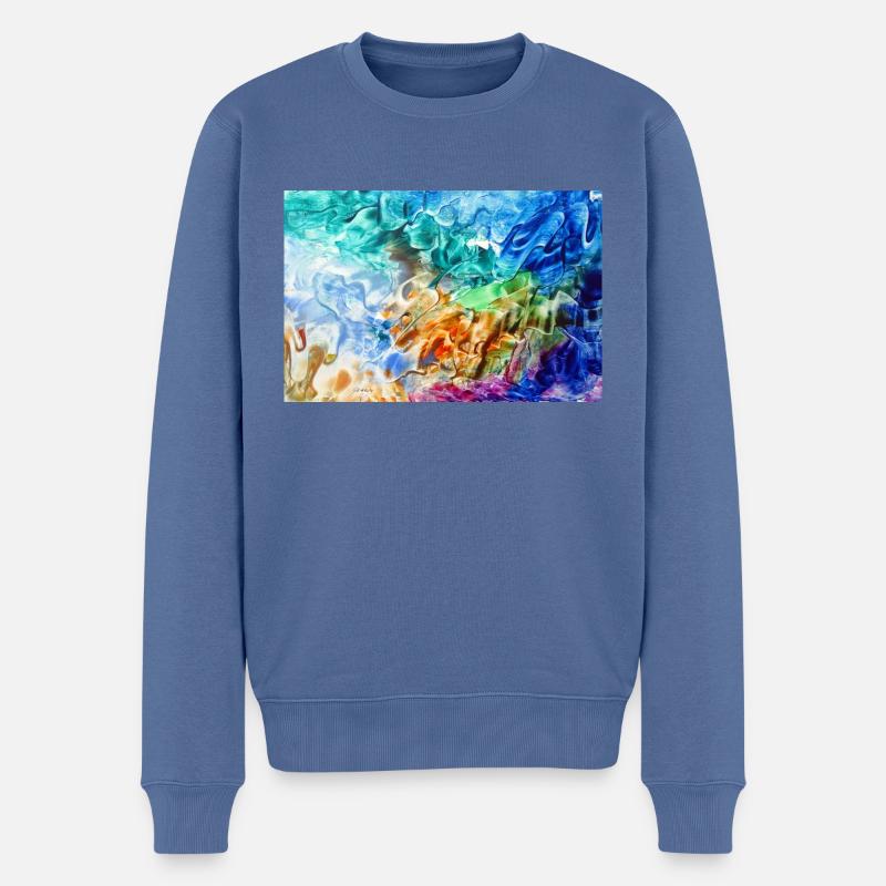 57Sentitoks - Männer Premium Bio Pullover - Taubenblau