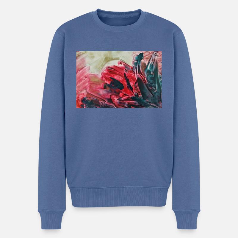 3950 - Männer Premium Bio Pullover - Taubenblau