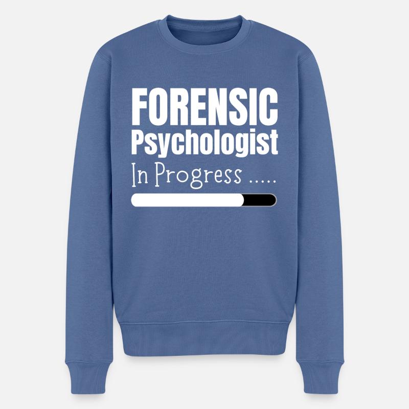 Forensischer Psychologe in Arbeit - Männer Premium Bio Pullover - Taubenblau