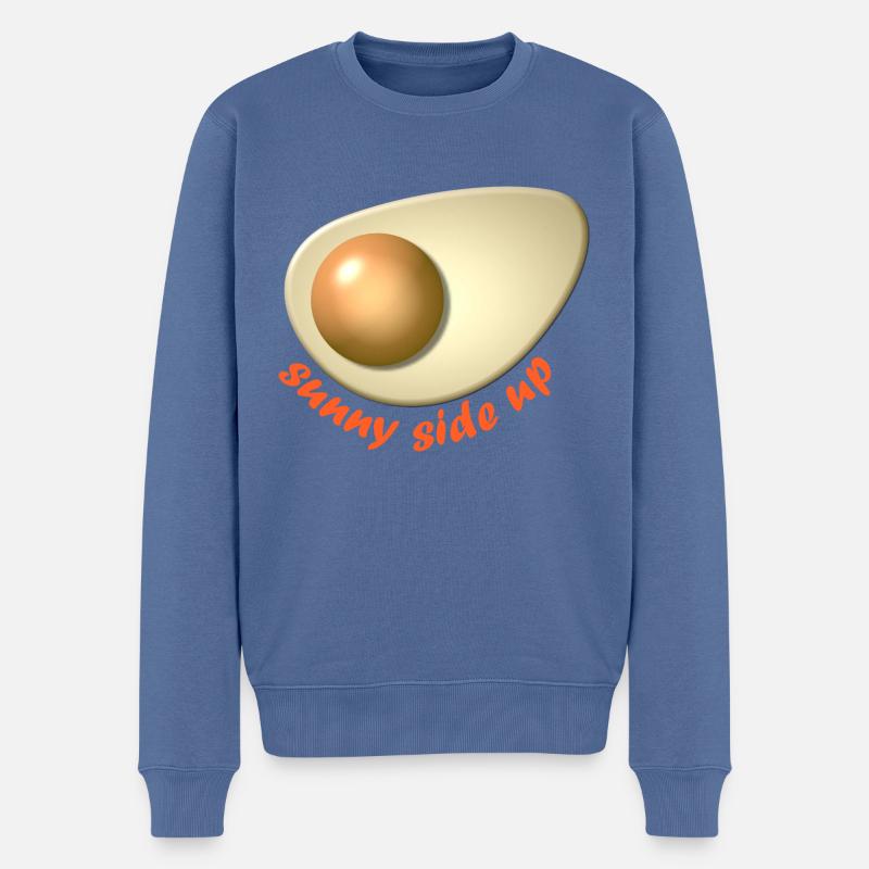 Police Egg Sunny side up - Pull Premium bio Homme - bleu pigeon