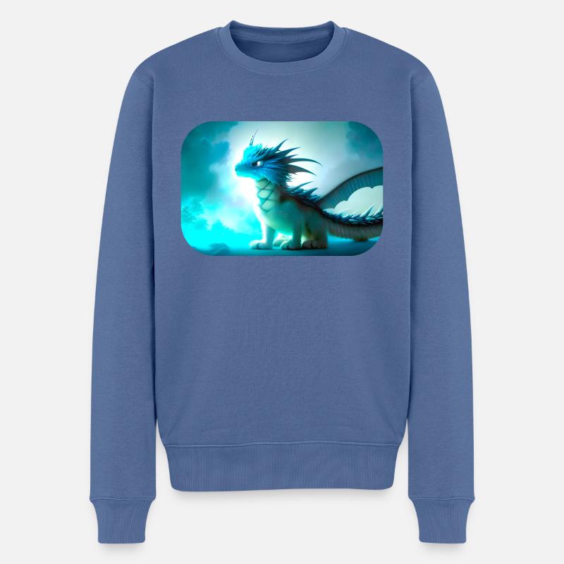 Petit dragon Grummliger - Pull Premium bio Homme - bleu pigeon