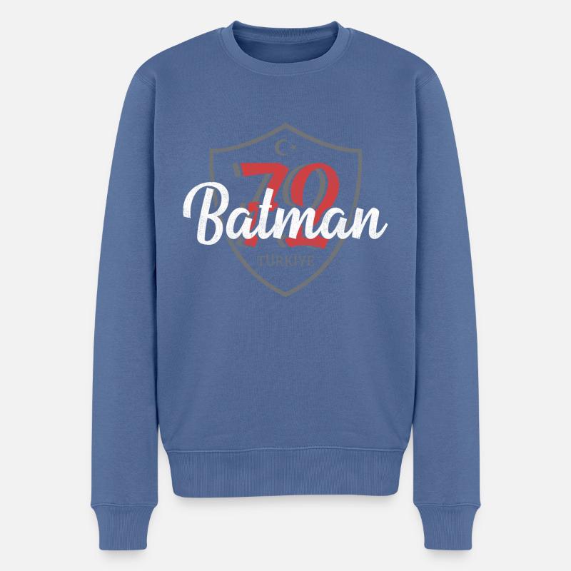 Batmanli - Pull Premium bio Homme - bleu pigeon