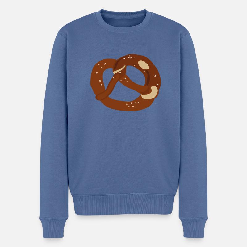 BRETZEL - Pull Premium bio Homme - bleu pigeon