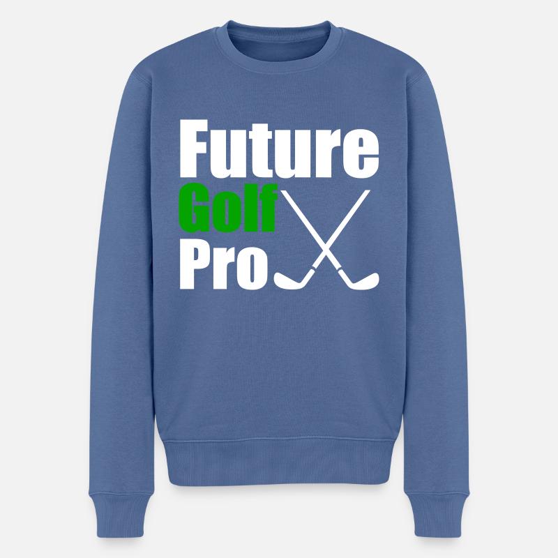 Golf - Männer Premium Bio Pullover - Taubenblau