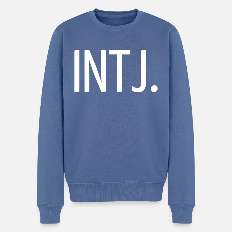 INTJ. - Pull Premium bio Homme - bleu pigeon