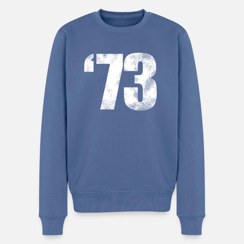 '73 dans le groove plaisir - Pull Premium bio Homme - bleu pigeon
