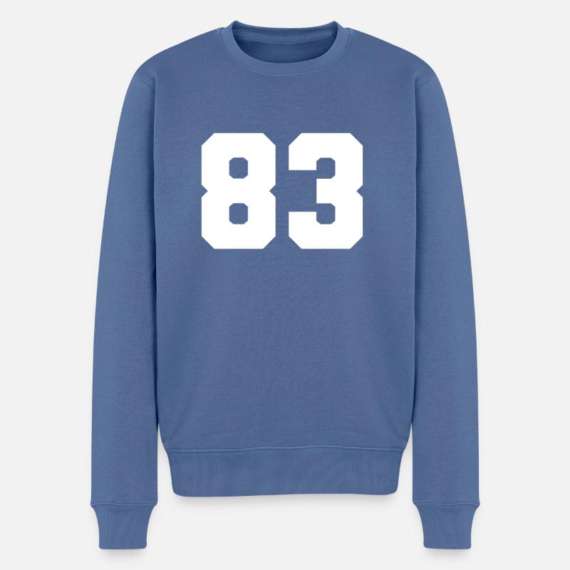 Team 83 - Männer Premium Bio Pullover - Taubenblau