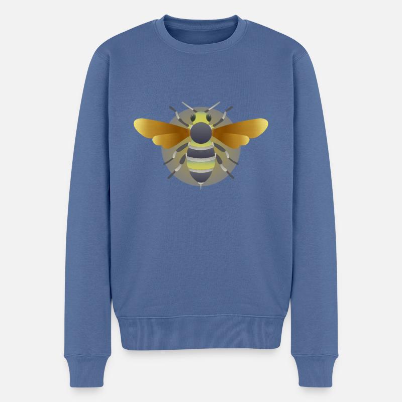Save the bees - Männer Premium Bio Pullover - Taubenblau
