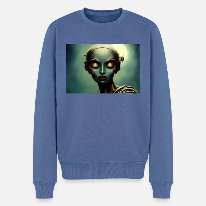 Venus - Männer Premium Bio Pullover - Taubenblau