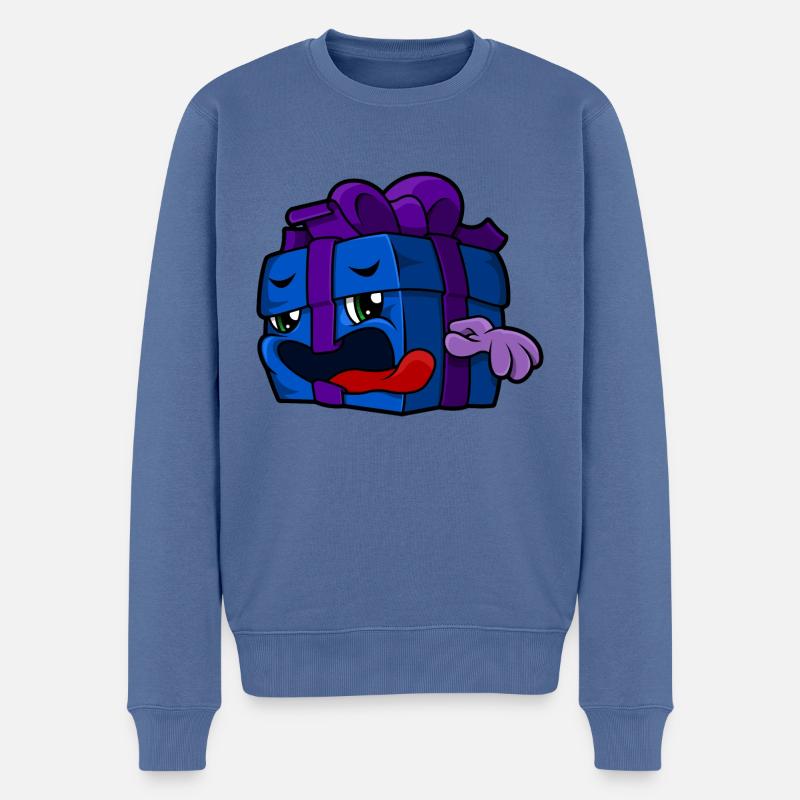 Christmas Gift Cartoon - Männer Premium Bio Pullover - Taubenblau