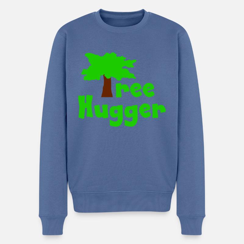 Tree Hugger - Männer Premium Bio Pullover - Taubenblau