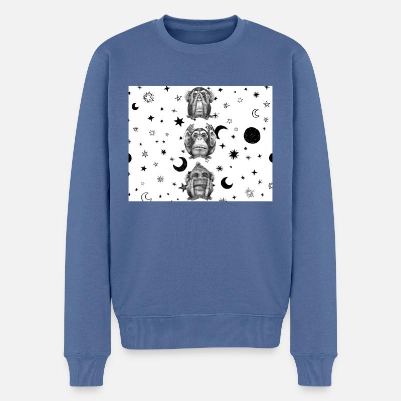5 Original - Männer Premium Bio Pullover - Taubenblau