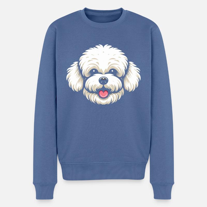 Bichon - Pull Premium bio Homme - bleu pigeon