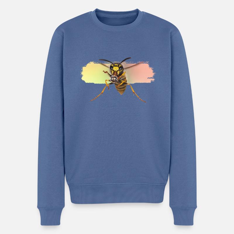 WK7 2313 1 - Männer Premium Bio Pullover - Taubenblau
