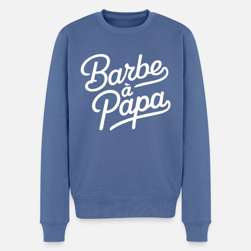 Barbe à papa - Pull Premium bio Homme - bleu pigeon