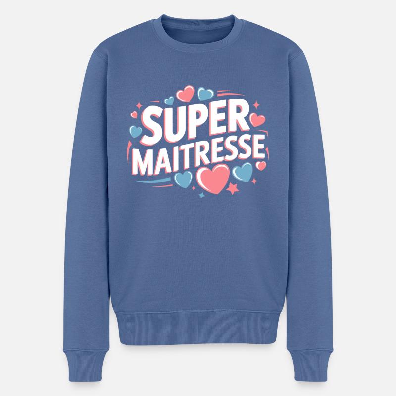 Super maîtresse - Pull Premium bio Homme - bleu pigeon
