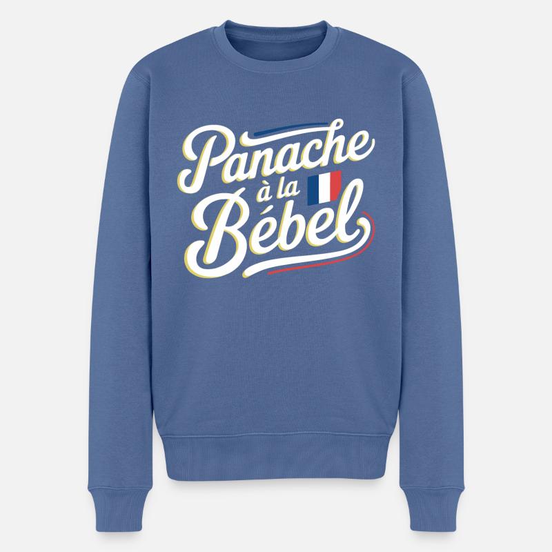Panache à la Bébel - Pull Premium bio Homme - bleu pigeon