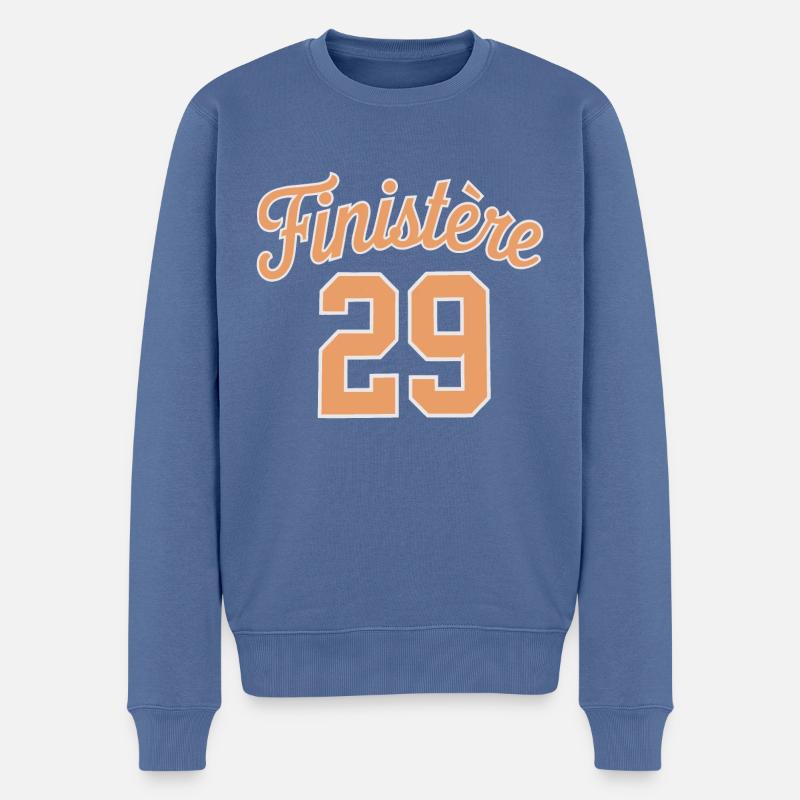 Finistère 29 - Pull Premium bio Homme - bleu pigeon