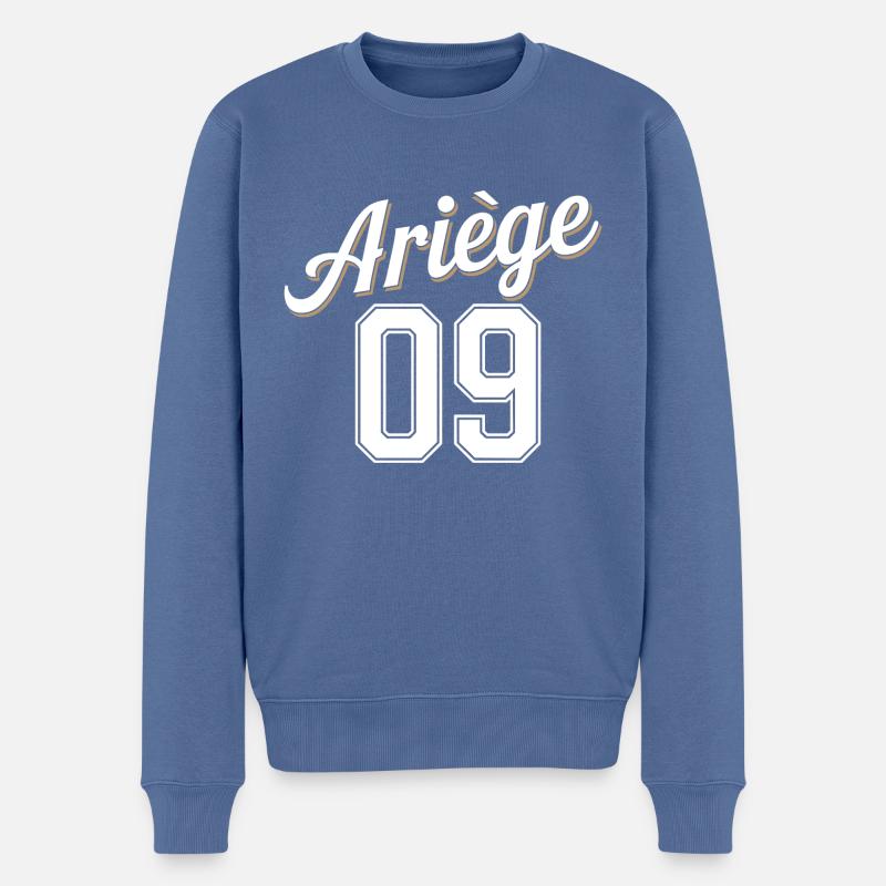 Ariège 09 - Pull Premium bio Homme - bleu pigeon