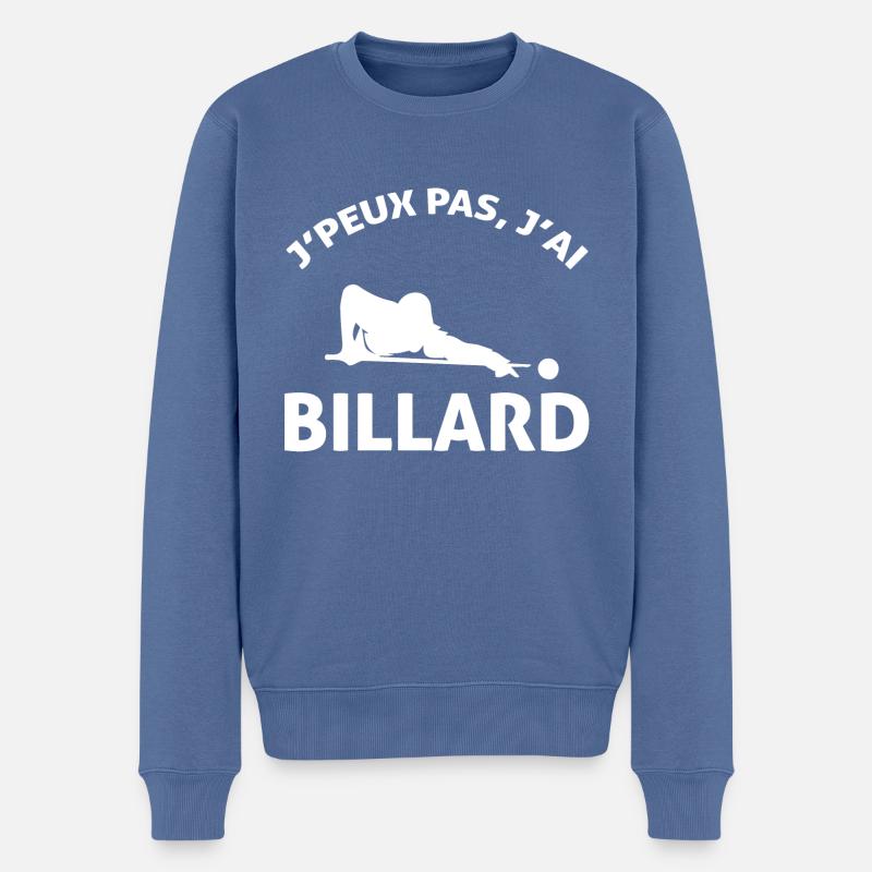 J PEUX PAS J AI BILLARD - Pull Premium bio Homme - bleu pigeon