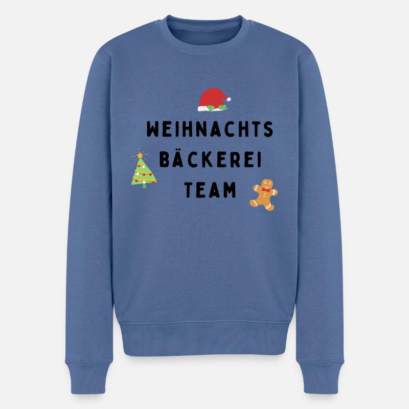 Weihnachtsbäckerei Team - Männer Premium Bio Pullover - Taubenblau