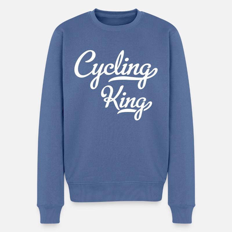Fahrrad - Männer Premium Bio Pullover - Taubenblau