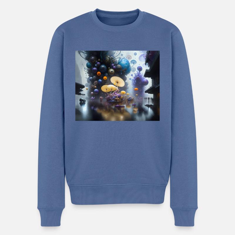 Reise in Actarus #8 - Männer Premium Bio Pullover - Taubenblau