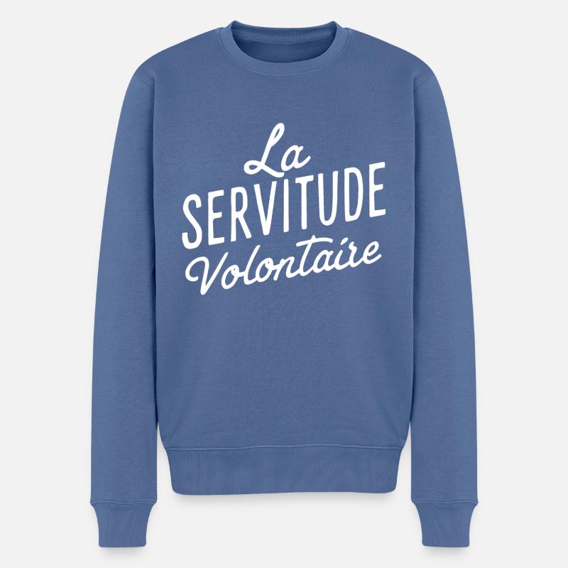 La servitude volontaire - Pull Premium bio Homme - bleu pigeon