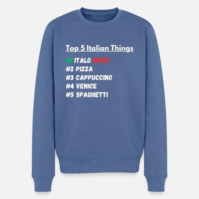 Top 5 der wichtigsten Dinge in Italien - Männer Premium Bio Pullover - Taubenblau